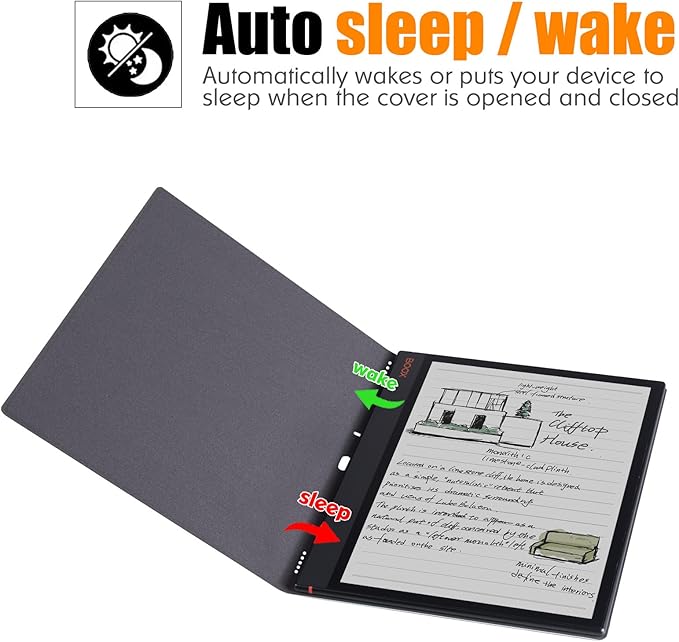 BOZHUORUI Magnetic Case for 10.3 Boox Note Air5 C (2025) / Note Air4 C (2024) / Note Air3 C (2023) Tablet ePaper | with Auto Sleep/Wake | Slim Lightweight | PU Leather Cover (Brown)