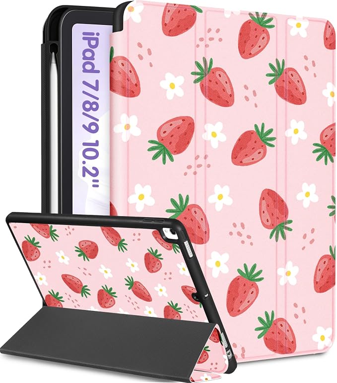 1-for iPad 9/8/7th-Strawberry