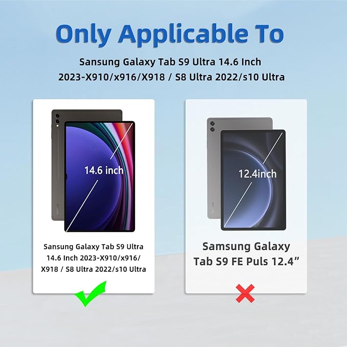 for Samsung Galaxy Tab S9 Ultra 14.6 Tablet 2023 Case–PU Leather Folio Cover with Auto Sleep/WakeStand - Style Shockproof Protective Case for Galaxy Tab S9 UltraCute Dolphins