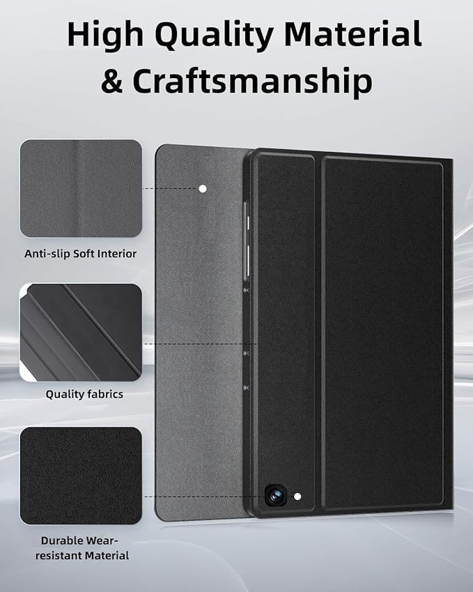 Case Keyboard for Amazon Fire HD 10 &amp 10 Plus 10.1 inch (11/13th Gen) - Mouse and Magnetically Keyboard Slim Case with Pen Holder Auto Sleep/Wake - Black