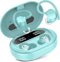 Wireless Earbuds 2023 New Ultralight Sport Bluetooth 5.3 Headphones In Ear with LED Display Built-in Mic Earphones IPX7 Waterproof Wireless Headphones with Earhooks for Gym Workout (Blue)