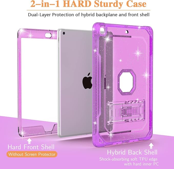 #04 Clear Glitter Purple