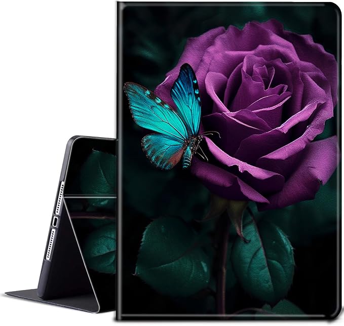 Green Butterfly and Rose