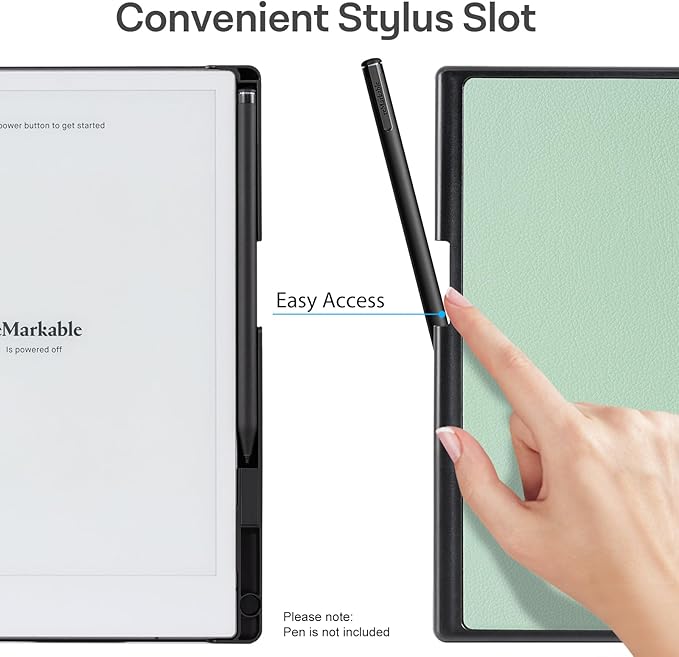 CoBak Case for Remarkable 2 Paper Tablet with Two Viewing Angles- Lightweight and Hard Back Shell Protective Book Folio Cover with Built-in Pen Holder - for 10.3 2020 Released (with Stand Sage)