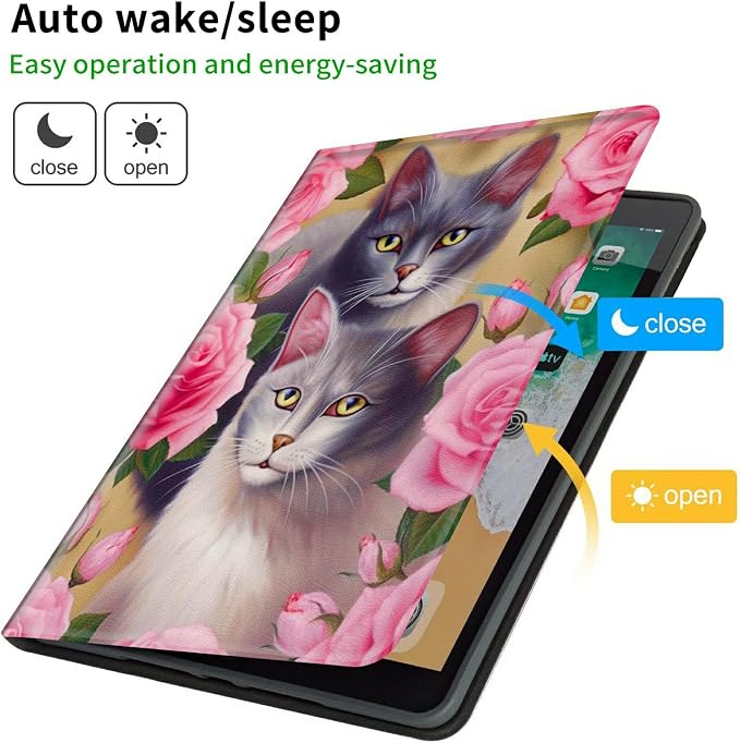 Pink Rose Flower Cat