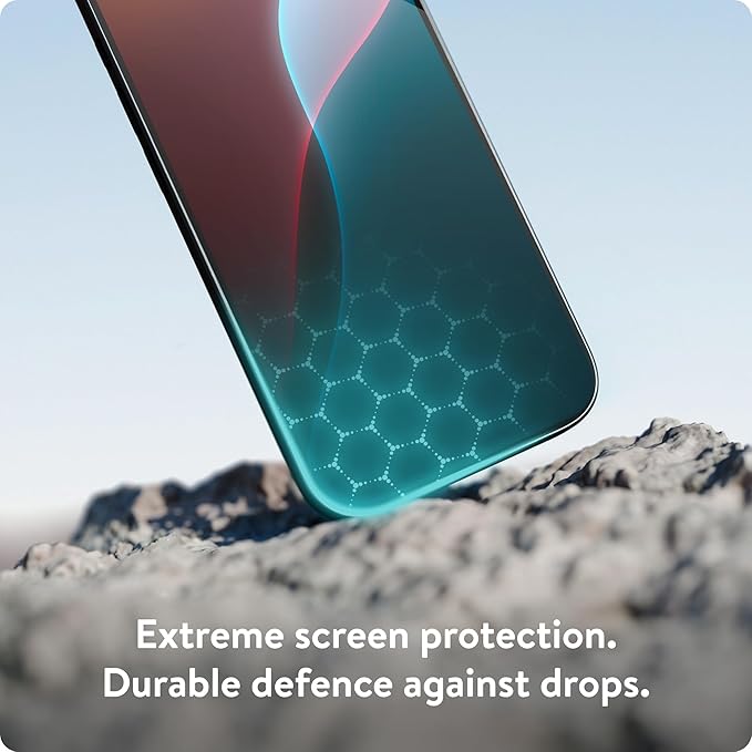 Mous for iPhone 16 Pro Screen Protector - Tempered Glass - 2 Pack - Water and Oil Resistant