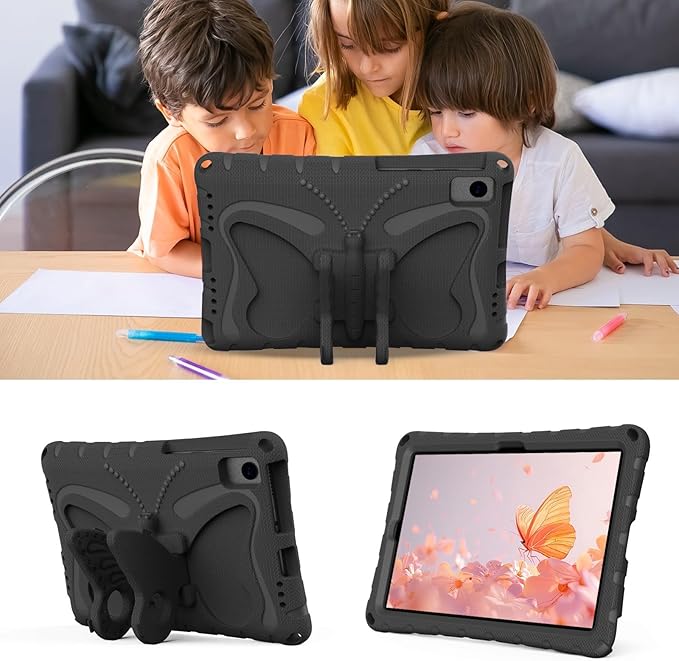 Case Compatible with Lenovo Tab M10 Plus 10.3 Inch/K10 10.3 TB-X606F/TB-X606X/TB-X6C6F/TB-X6C6XLightweight Shockproof Case EVA Foam Cover Stand Cover for Boys Girls(Black)