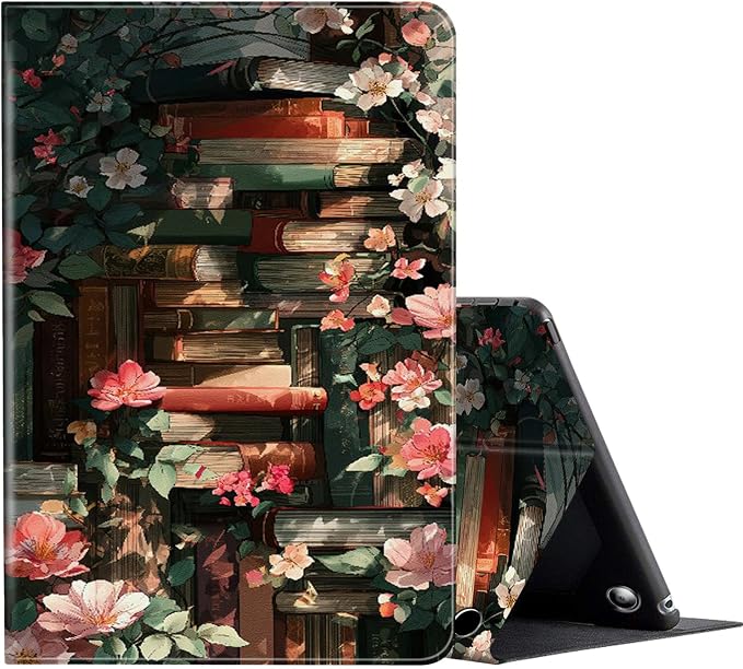 Vintage Bookshelf and Pink Floral