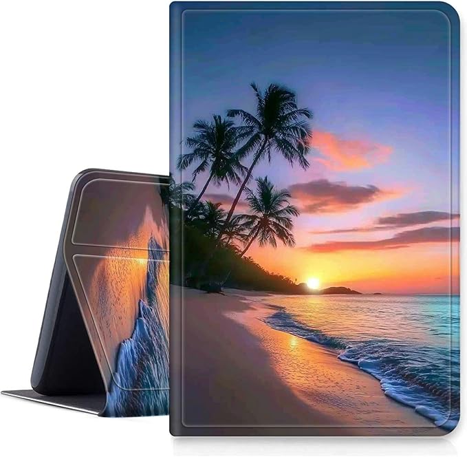 Case for Amazon Fire 7 Tablet 7 12th Generation 2022 Release PU Leather Smart Protective Cover with Auto Sleep/Wake for Fire 7 2022Beautiful Sunset