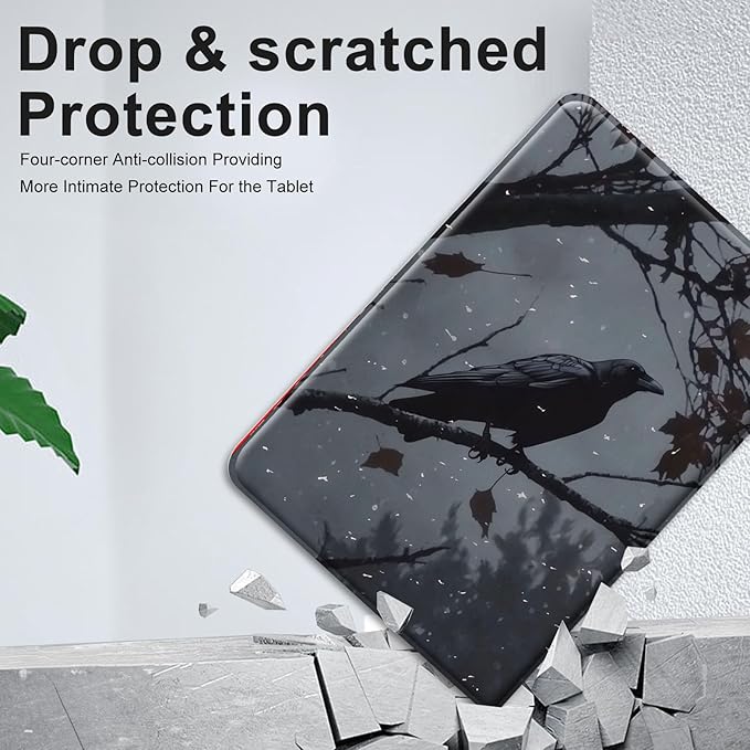 Universal 99.710.110.210.5 Tablet CaseProtective Cover Stand Folio Case for 9-10.5 Inch Tablet Night Crow