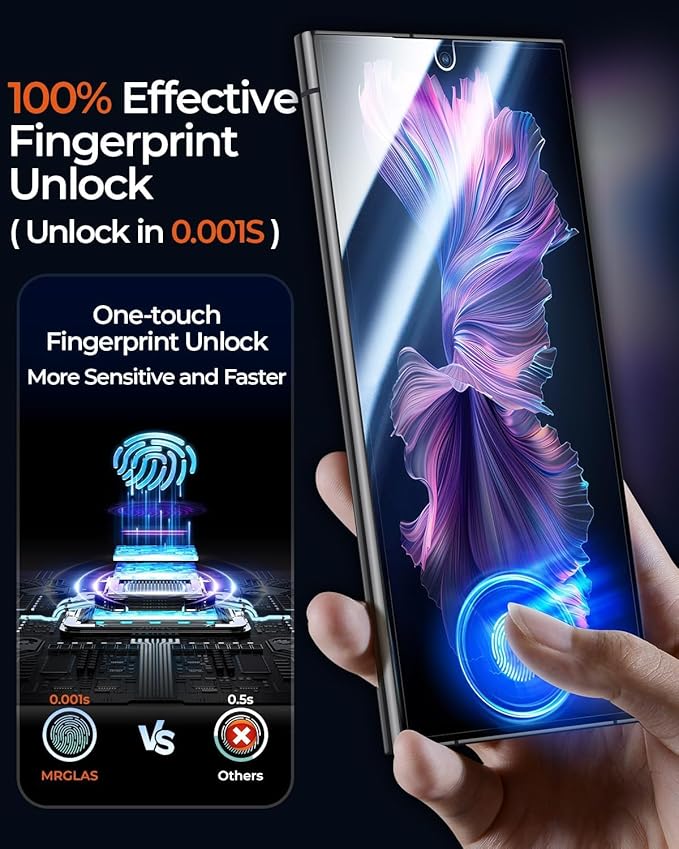 X-it 2 Packs Screen Protector for Samsung Galaxy S24 plus 6.8-inch - [Auto-Dust Removal] 9H+ Tempered Glass [10X Military Protection] Bubble Free Case Friendly