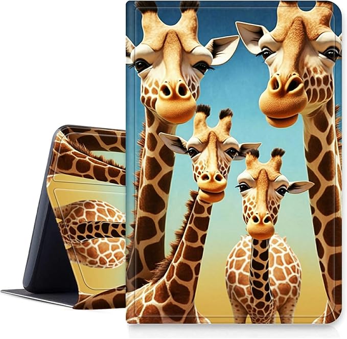 DIGTIALLL Case for iPad Air 5th/4th Generation (2022/2020 Release) 10.9/iPad Pro 11 2022/2021/2020 Release PU Leather Smart Premium Stand Protective Cover with Auto Sleep/WakeGiraffe