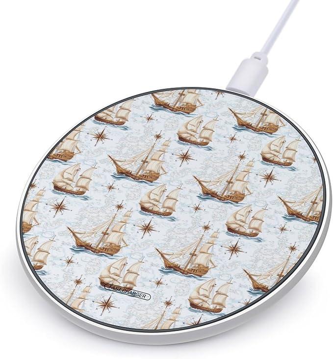 Red Fire Dragon Fantasy (2) Wireless Charger Anti-Slip Wireless Charging Pad Slim Charger Mat for Men Women