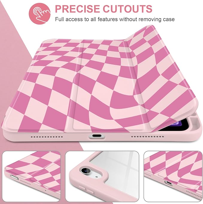 Pink Wavy Checker