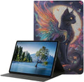 for iPad 5th/6th GeniPad Air 1/2 iPad 9.7 Inch CasePU Leather Cover with Auto Wake/Sleepand Adjustable Viewing Angles.Moon Cat