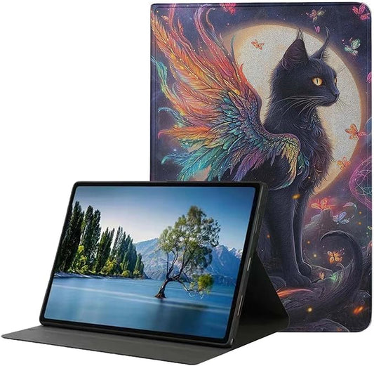 for iPad 5th/6th GeniPad Air 1/2 iPad 9.7 Inch CasePU Leather Cover with Auto Wake/Sleepand Adjustable Viewing Angles.Moon Cat