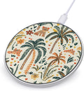 Tropical Palms Tree Leopards Phone Charger Magnetic Charging Pad Anti-Slip with USB Cable