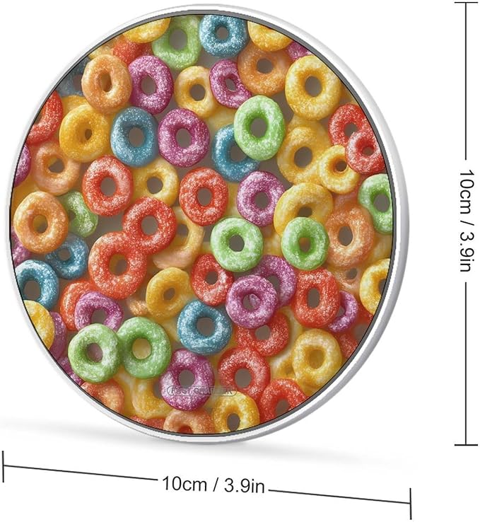 Fruit Hoops Cereal Wireless Charger Anti-Slip Wireless Charging Pad Slim Charger Mat for Men Women