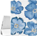 JOYLAND for iPad (A16) 11th Gen 11 Inch 2025/iPad 10th Generation Case 10.9 inch 2022 with Pencil Holder-Auto Wake/SleepBlue Floral Pattern Anti-Scratch Shockproof Premium Folio Stand CaseWhite