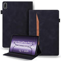 Shockproof Case for OnePlus Pad 3 / OnePlus Pad 2 Pro 13.2 inch Released 2025 - Retro PU Leather + TPU Hybrid Protective Cover with Anti-Slip Grip Strap &amp Card Slots -Black