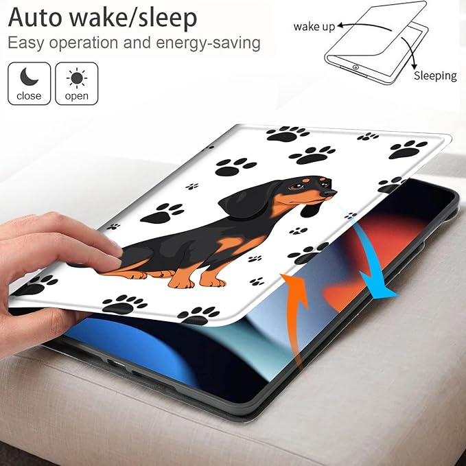 Bxgolkgd Tablet Case for 6.8 Kindle Paperwhite (11th Generation-2021) &amp Kindle Paperwhite Signature EditionAuto Wake/Sleep FunctionCute Dachshund