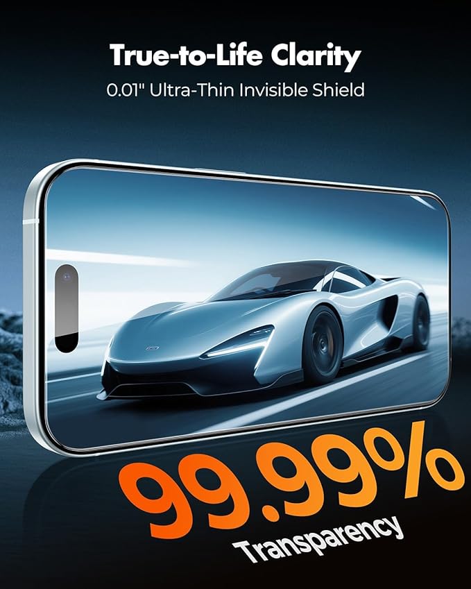 UNBREAKcable 2+2 Pack for iPhone 15 Screen Protector &amp Lens Protector [Military-Grade] [99% HD Clear] [Easy Install] 9H+ Shatterproof Tempered GlassBubble-Free &amp Anti-FingerprintCase Friendl