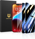 UNBREAKcable 4PCS Screen Protector for iPhone 14 Plus - 2 Privacy Tempered Glass+ 2 Clear Glass Double Shatterproof [Installation Frame] [9H Hardness] [Case Friendly] Anti-Scratch iPhone 6.7 inch