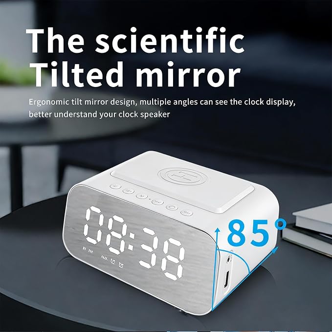 Multifunctional Alarm Clock Bt510 White