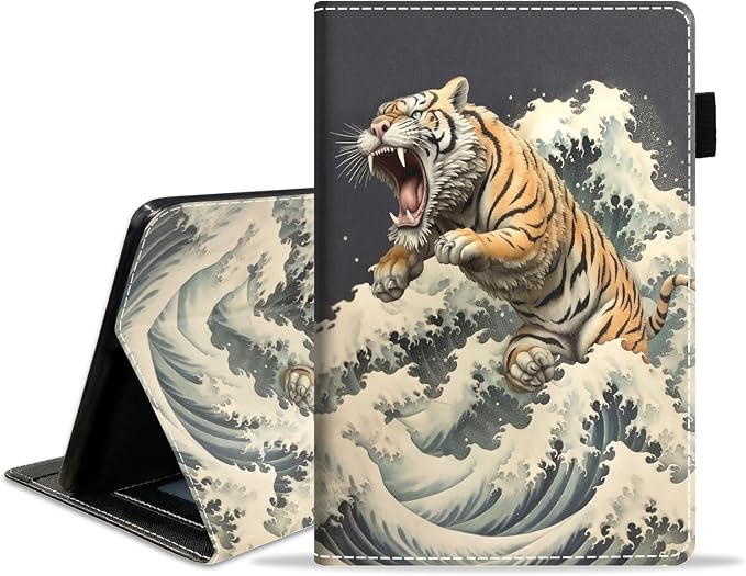 Tiger in The Sea Waves