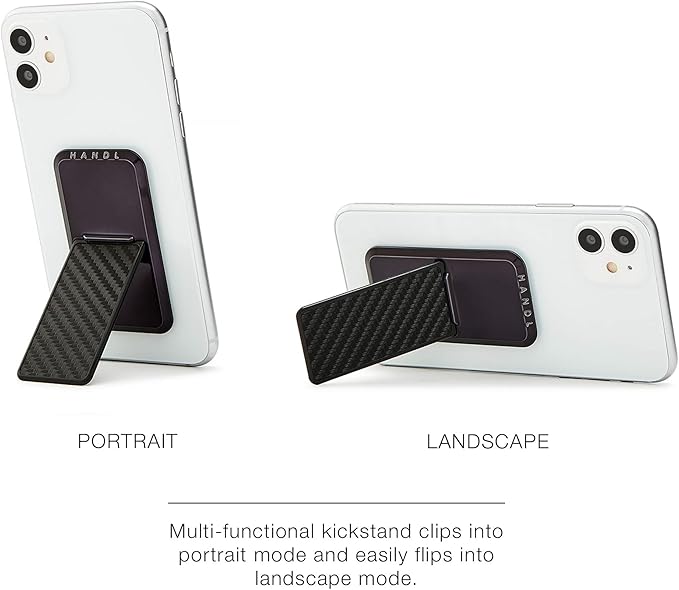 HANDL New York Carbon Fiber HANDLstick Grip and Stand for Smartphones