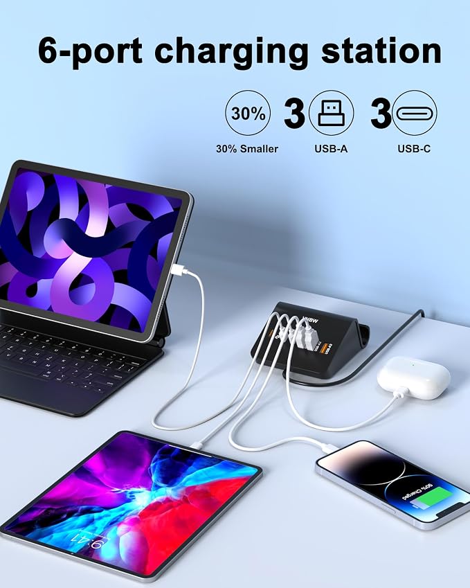 Fast Charging USB-3A3C-Black