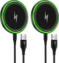 2Pack Samsung Fold7 Wireless Charger Fast Charging Pad for Samsung Galaxy Z Fold 7/Flip 7 FE/Flip7/S25 Edge/S25 Ultra/S24 FE/S23/S22/S21/S2015W Android Wireless Charger for Google Pixel 9a/9 Pro XL