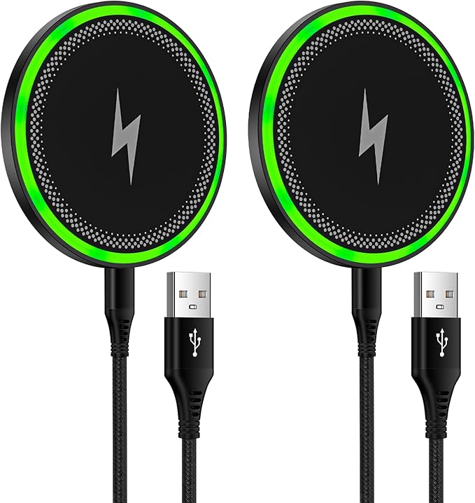 2Pack Samsung Fold7 Wireless Charger Fast Charging Pad for Samsung Galaxy Z Fold 7/Flip 7 FE/Flip7/S25 Edge/S25 Ultra/S24 FE/S23/S22/S21/S2015W Android Wireless Charger for Google Pixel 9a/9 Pro XL