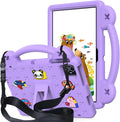 for Revvl Tab 2 Case (2025) EVA Shockproof Tablet Cover with Stand Handle Shoulder Strapfor Tmobile Revvl Tab 2 Tablet Case 10.1'' Purple