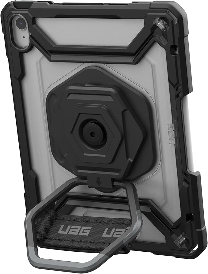 URBAN ARMOR GEAR UAG Designed for iPad 11 A16 11th Gen 2025 10.9 10th Gen 2022 Case w/Built-in Screen Protector A3354 A3355 Rugged Protective Cover w/Kickstand &amp Hand Strap Plasma Ice/Black