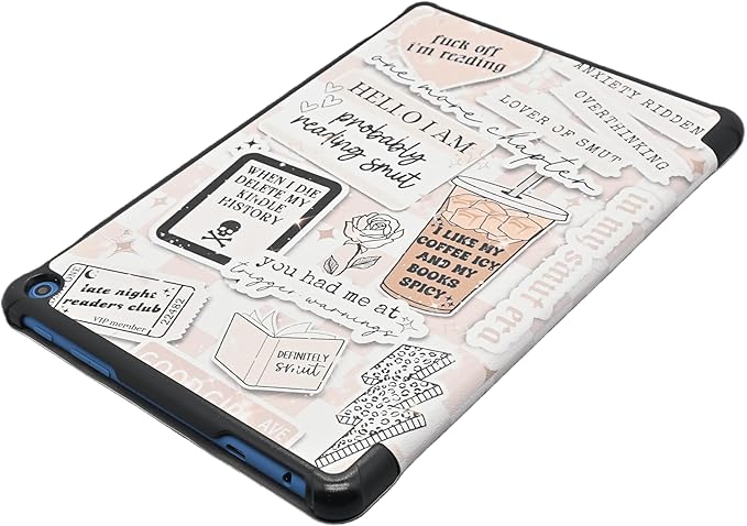 Case Fits New Amazon Fire HD 10 Tablet Case(Only Fit 13th Gen 2023 Release) Bookish Reading for Girls Women Trifold Lightweight Hard Shell Stand Cover with Auto Wake/Sleep