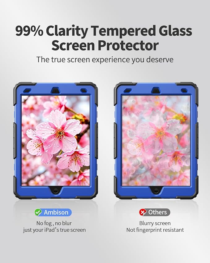 Blue Case with Glass Screen Protector