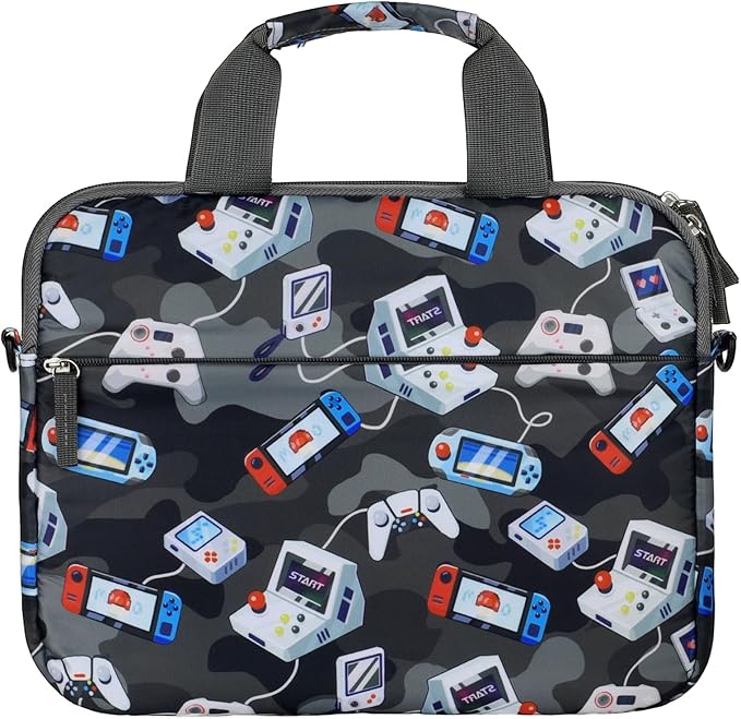 Kids Tablet Bag for Boys Kids Tablet Carrying Case for Fire HD 10 HD 8 Fire 7 Sleeve Bag Kid Kindle Bag iPad Bag for Kid Games Camo Black