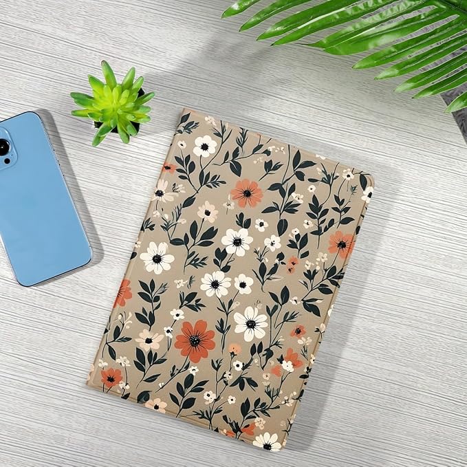 Orange White Floral