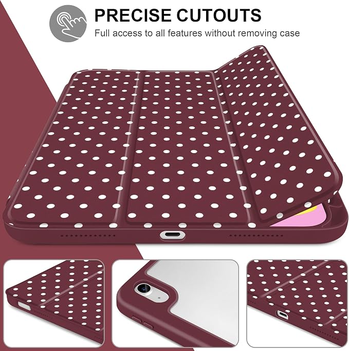 Burgundy white dot