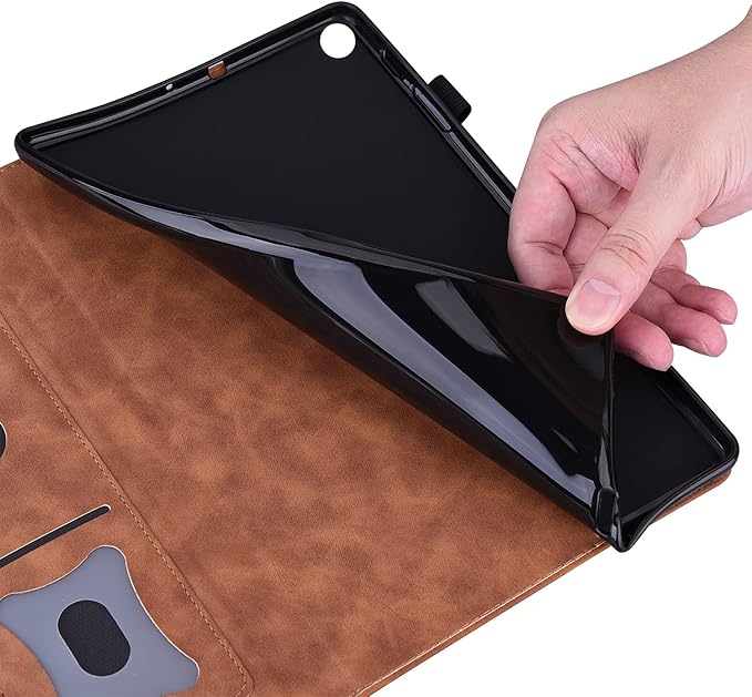 Case for Samsung Galaxy Tab S10 Plus 12.4 2024 / S9 Plus / S9 Plus FE+ 12.4 Inch 2023 (SM-X810/SM-X816B/SM-X818U) Leather Cover Flip Stand Multi-Angle Viewing with Card HolderRed