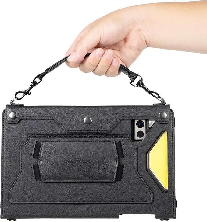 Ulefone Armor Pad 4 Ultra Tablet Carry Case Armor Holster Pro 4-in-1 Multi-Purpose Portable Carrying Holster Case with Kickstand Hand Strap Shoulder Strap for Armor Pad 4 Ultra Rugged Tablet
