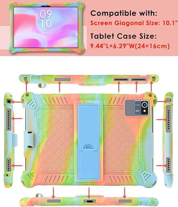 Orange Pink & Light Blue