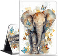 Case for All-New Amazon Fire HD 10 Tablet (13th Generation 2023 Release)Slim PU Leather Smart Cases Covers with Auto Wake/Sleep for Amazon Kindle Fire 10.1 inch TabletButterflies and Elephants