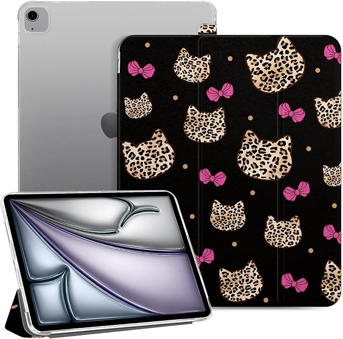 cute cat with Leopard Pink Bow