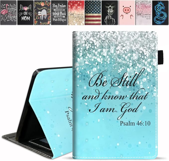 Blue Glitter Quote Bible Verse Psalm 46:10