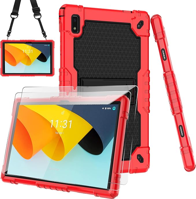 RED/Black+2PCS Glass