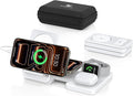Wireless Charger 4 in 1 for Apple Charging Station for iPhone 17 Pro Max/16/15 AirPods Pro2 iPad Stand Watch Charger for iWatch Series 10/9/8 Foldable Charging Station for Multiple Devices (White)