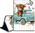 Bxgolkgd Tablet Case for 6 Kindle 11th Generation (2024/2022 Release)Shockproof Stand Cover with Heat DissipationAuto Wake/Sleep FunctionCartoon Cow Blue Truck