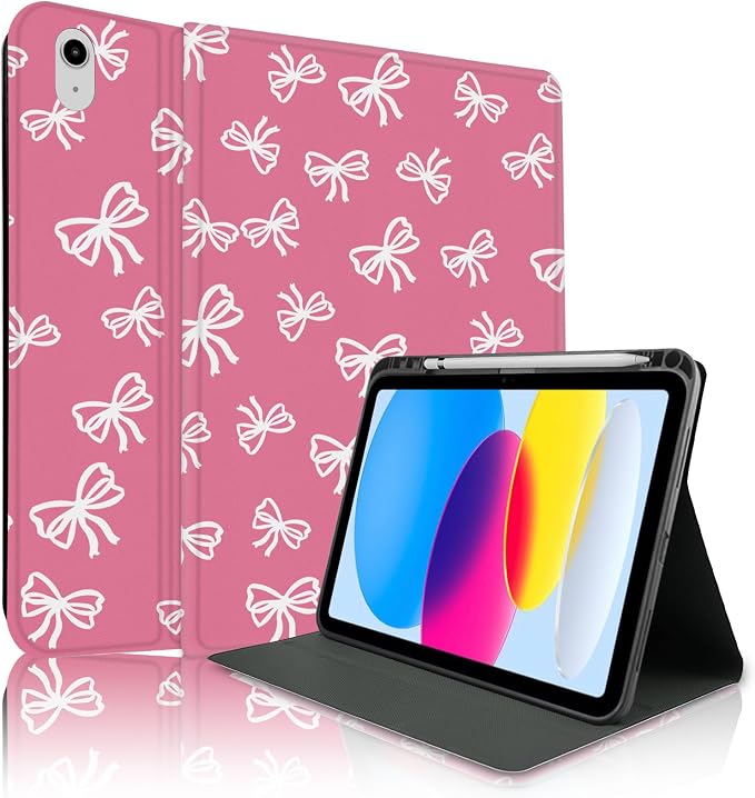 Bow-Pink - White Bow